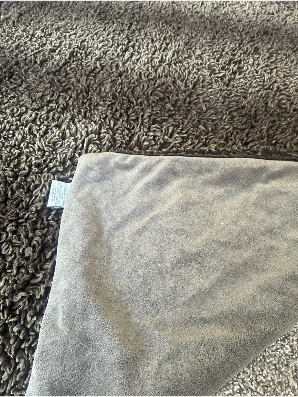 Restoration Hardware Faux Fur Brown Throw Blanket